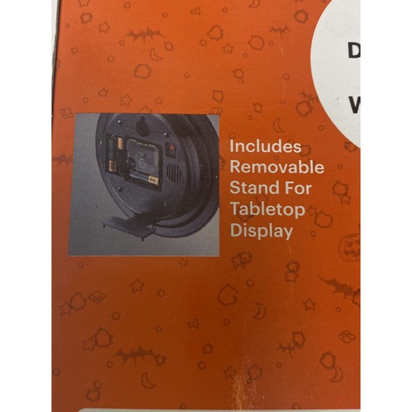 Peanuts Halloween Sound Clock Snoopy Lucy Spooky Sound Light Sensor 8" x 8" - Picture 5 of 10